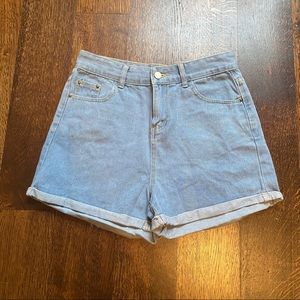 High-waisted Denim Shorts